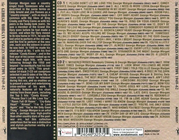 The George Morgan Singles Collection 1949-62