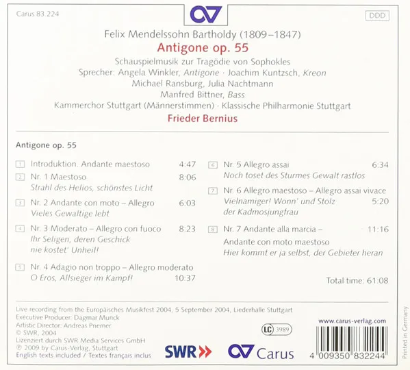 Antigone op.55 (Schauspielmusik)