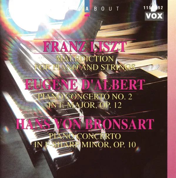 Malediction For Piano And Strings / Piano Concerto No. 2 In E-Major, Op. 12 / Piano Concerto In F-Sharp Minor, Op. 10