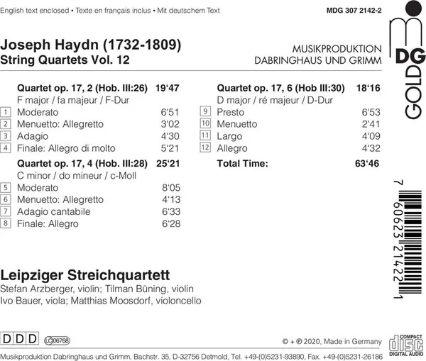 Streichquartette Vol.12