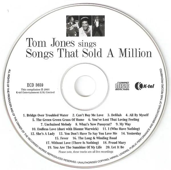 Tom Jones Sings Songs That Sold A Million