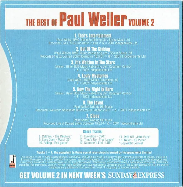 The Best Of Paul Weller Volume One