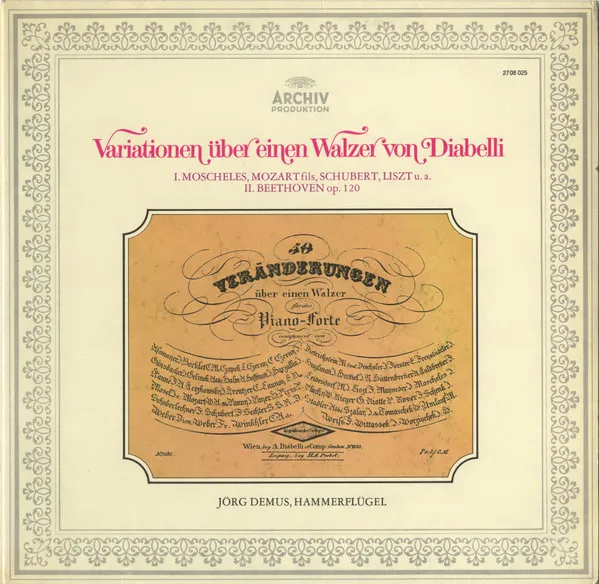 Variationen Über Einen Walzer Von Diabelli - Variations On A Waltz By Diabelli - Variations Sur Une Valse De Diabelli