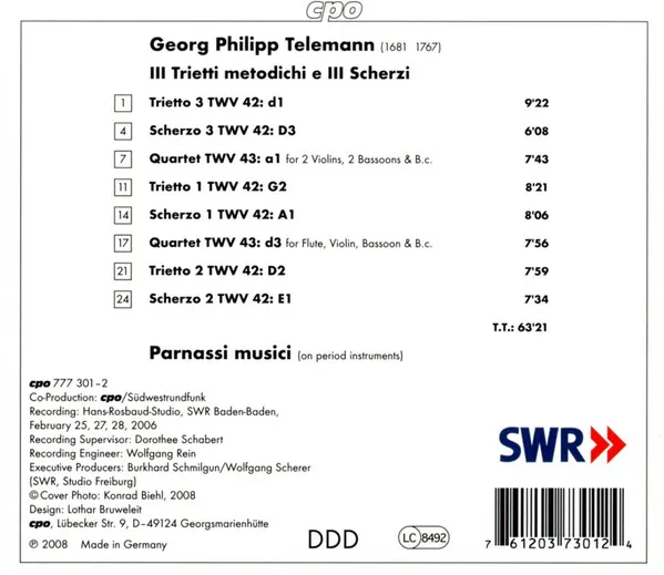 Triosonaten "Trietti metodichi e Scherzi"